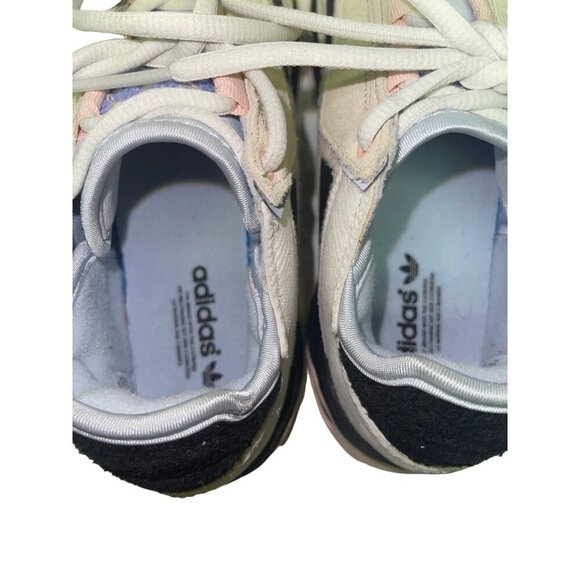 Adidas Women's NITEBALL GX8820 Suede Beige Purple Sneakers Shoes Size 6 - Picture 9 of 10